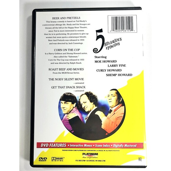The Three Stooges DVD 2 Disc Set Vintage 2003 New Sealed DVDs - Picture 7 of 12